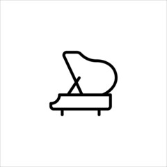Piano vector icon. Piano keyword symbol isolated on white background. Piano Icon Isolated on White Background. Vector illustration. eps 10