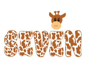 giraffe birthday number svg, cute animal birthday, Giraffe SVG, Cute baby giraffe SVG, cute animals svg, Zoo, Shirt, birthday Kid svg png
