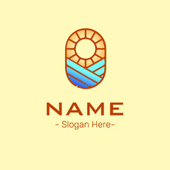 sunset sea logo resort