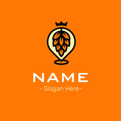 orange flower absrtract logo icon