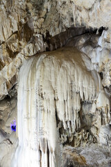 New Athos Cave, Abkhazia, stony waterfall