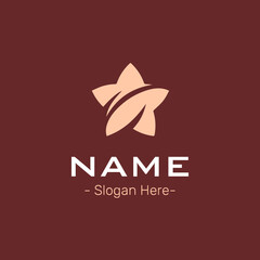 logo star design idea brown colour