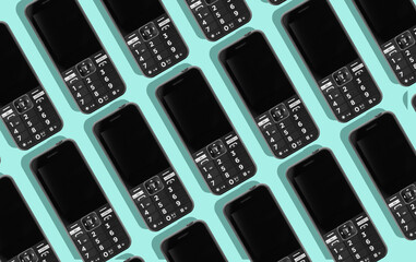 Classic mobile phone isolated on white background