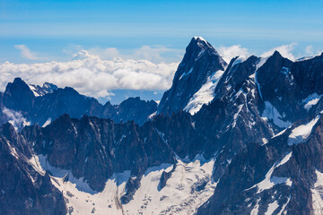 Fototapeta na wymiar Mont Blanc highest mountain massif