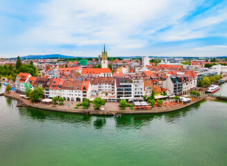 Obraz premium Friedrichshafen aerial panoramic view in Bavaria, Germany