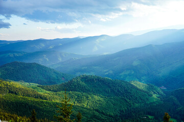 Sunshine in the mountains, Piatra Craiului Mountains, Romania 