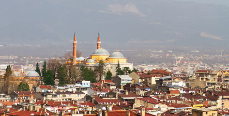 View over the old town Bursa, Turkey
