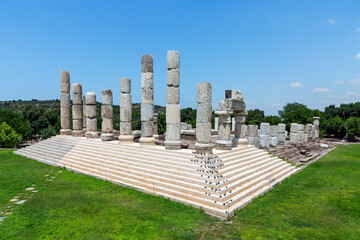 Ruins of the sanctuary of Apollon Smintheus in Ayvacik, Turkey, coming from the word sminthos...
