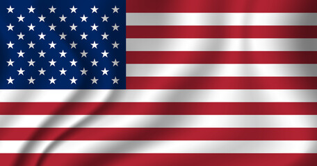 Fototapeta premium Flag of USA, The United States of America. American national symbol in official colors. Template icon. Abstract vector background