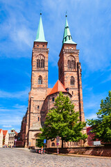 Fototapeta na wymiar St. Sebald Church in Nuremberg town