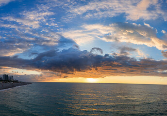 Spectacular sunset over the Black Sea