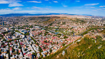 Tbilisi old town aerial panoramic view © saiko3p