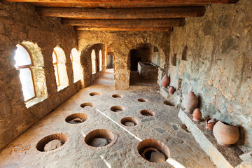 Wine cellar with kvevri, Nekresi monastery