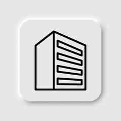 Building simple icon vector. Flat design. Neumorphism design.ai
