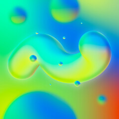 Abstract Bubble Neon Background