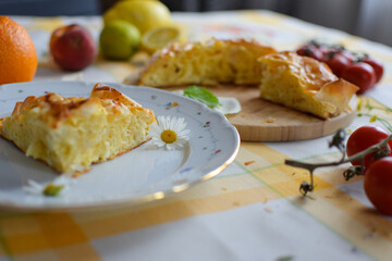 Banitsa - Traditional Bulgarian Pastry with Cheese.