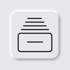 Archive storage icon vector. Flat design. Neumorphism design.ai