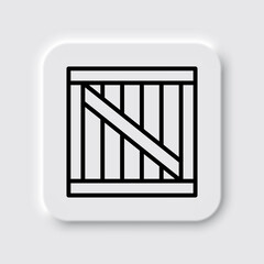 Cargo, box simple icon vector. Flat design. Neumorphism design.ai