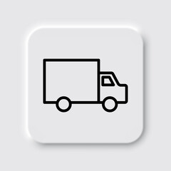 Delivery simple icon vector. Flat design. Neumorphism design.ai