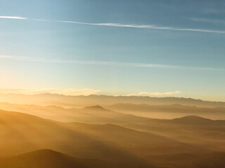 sunset in the desert