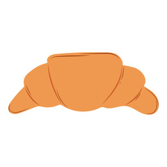 Croissant vector flat Illustration. Cartoon bakery food.