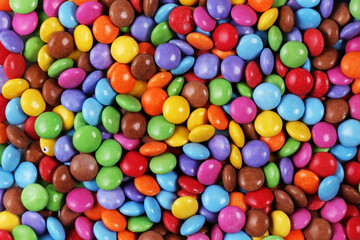 Fototapeta na wymiar Multi coloured halloween candy sweet close up background