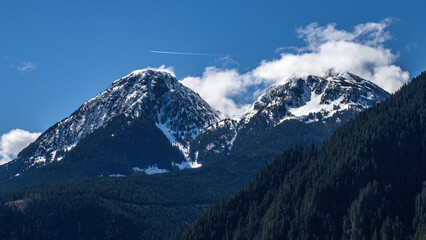 View from the Dragonsback trail near Hope in British Columbia Canada