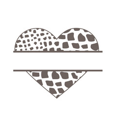 animal print heart name frame png, animal heart svg, cheetah heart svg, heart svg, love svg, heart name frame, monogram svg, name frame svg
