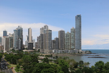 Fototapeta na wymiar coastal city skyline