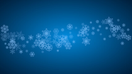 Christmas and New Year snowflakes