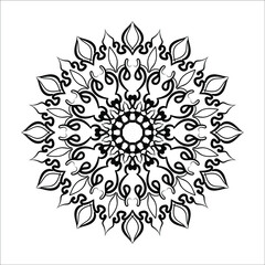 Circular pattern mandala art decoration elements
