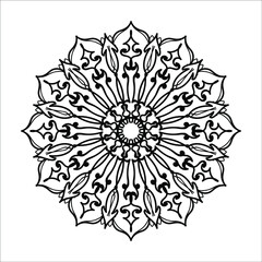 Circular pattern mandala art decoration elements
