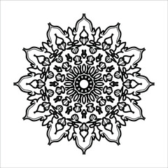 Circular pattern mandala art decoration elements