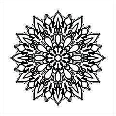 Circular pattern mandala art decoration elements