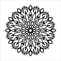 Circular pattern mandala art decoration elements