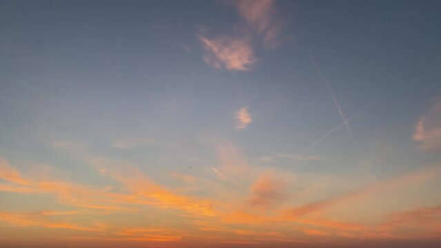 Beautiful and colorful summer sunset in Zadar