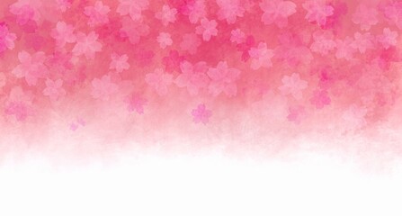 桜のグラデーション背景イラスト	