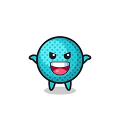 the illustration of cute spiky ball doing scare gesture