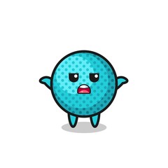 spiky ball mascot character saying I do not know