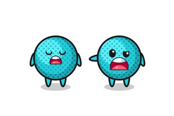 illustration of the argue between two cute spiky ball characters