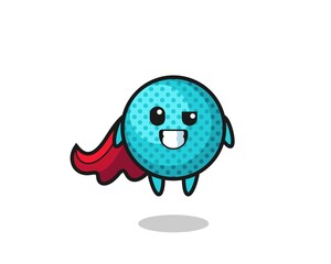 the cute spiky ball character as a flying superhero
