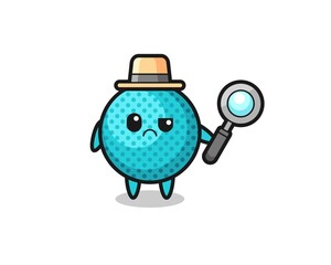 the mascot of cute spiky ball as a detective
