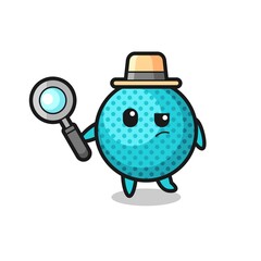 spiky ball detective character is analyzing a case