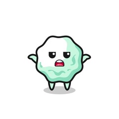 Obraz premium chewing gum mascot character saying I do not know