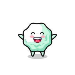 happy baby chewing gum cartoon character
