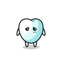 the lazy gesture of tooth cartoon character