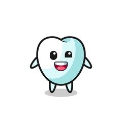 illustration of an tooth character with awkward poses