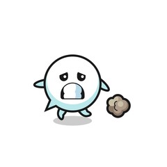 illustration of the speech bubble running in fear