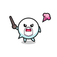 cute speech bubble grandpa is getting angry
