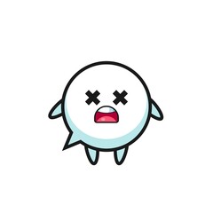 the dead speech bubble mascot character